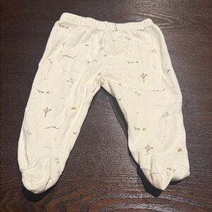 Disney Cream Footed Leggings with Brown Accents